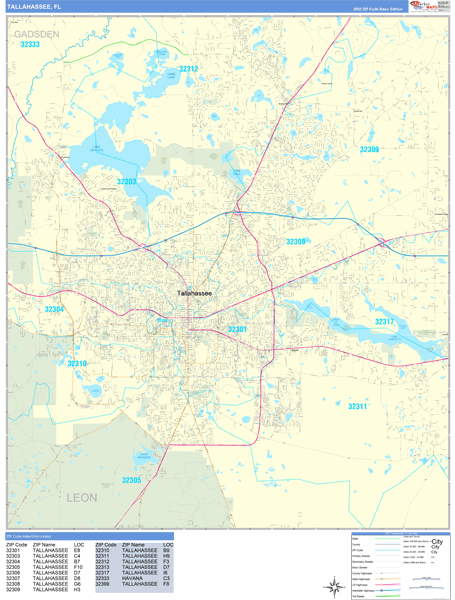 Tallahassee City Map Book Basic Style