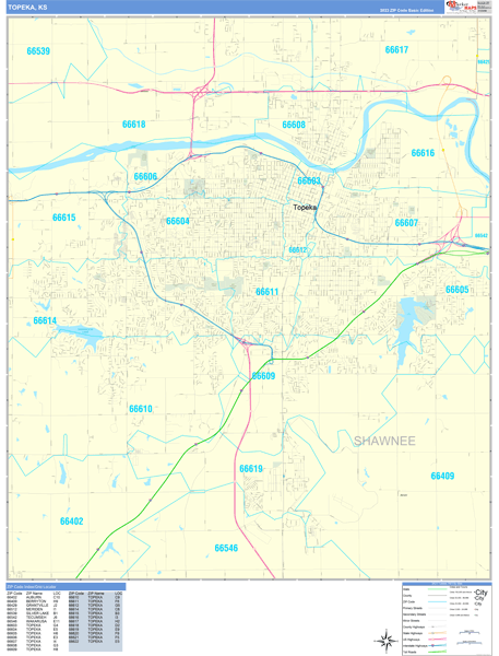 Topeka City Map Book Basic Style