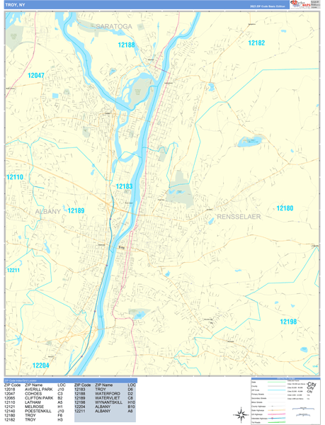 Troy City Digital Map Basic Style