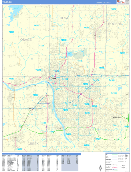 Tulsa City Map Book Basic Style