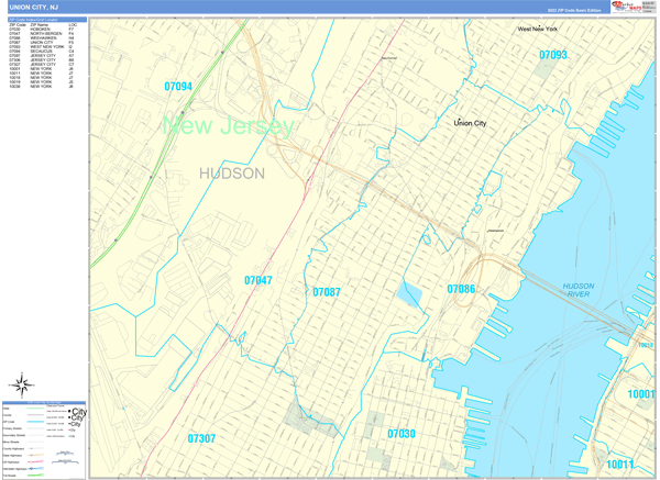 union city nj map