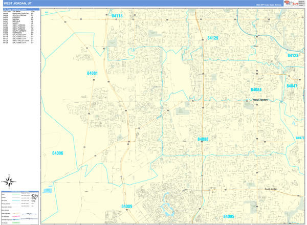 Wall Maps of West Jordan Utah - marketmaps.com