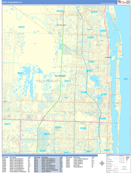 Maps of West Palm Beach Florida - marketmaps.com