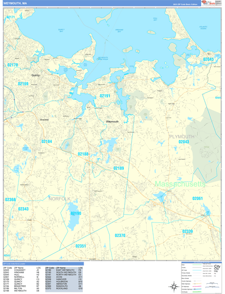 Weymouth City Digital Map Basic Style