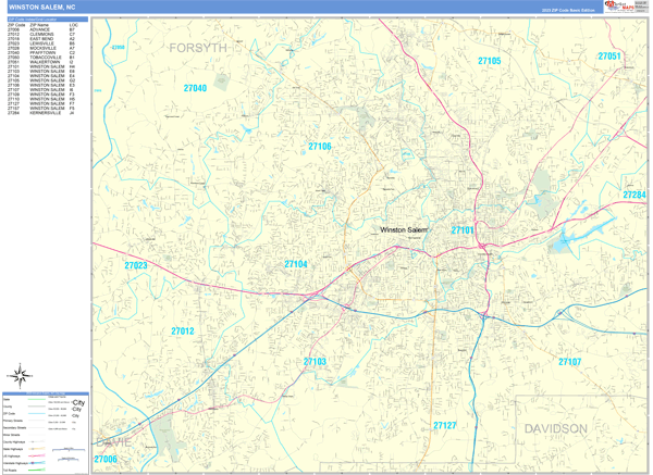 Maps Of Winston Salem North Carolina - Marketmaps.com