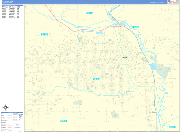 Yakima City Map Book Basic Style