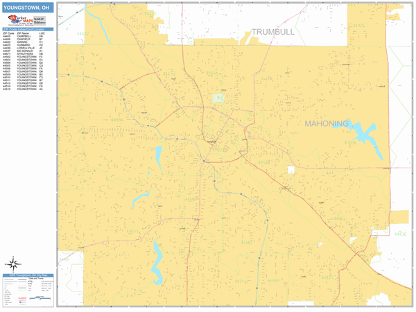 Youngstown City Digital Map Basic Style