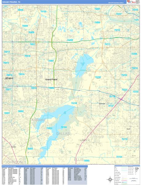 Digital Maps of Grand Prairie Texas - marketmaps.com