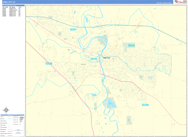 highway map iowa city