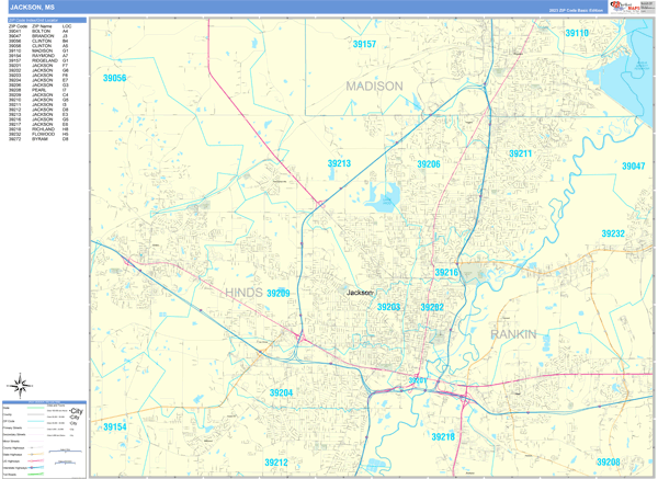 Jackson Wall Map