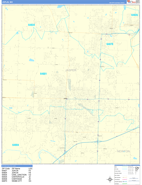 Joplin Wall Map