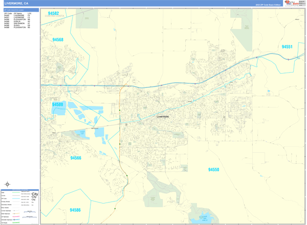 Livermore Wall Map