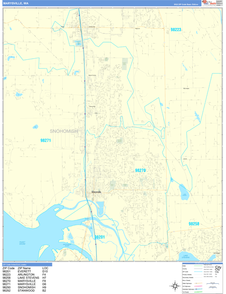 Marysville Wall Map