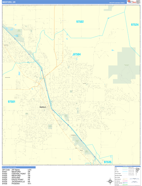Medford Wall Map