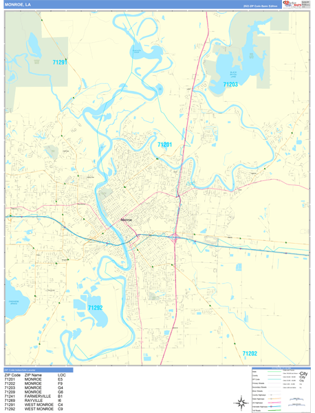 Monroe Wall Map