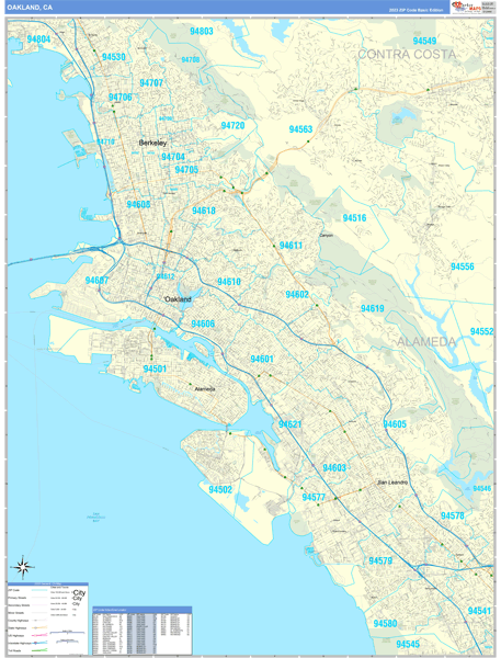 Oakland Wall Map