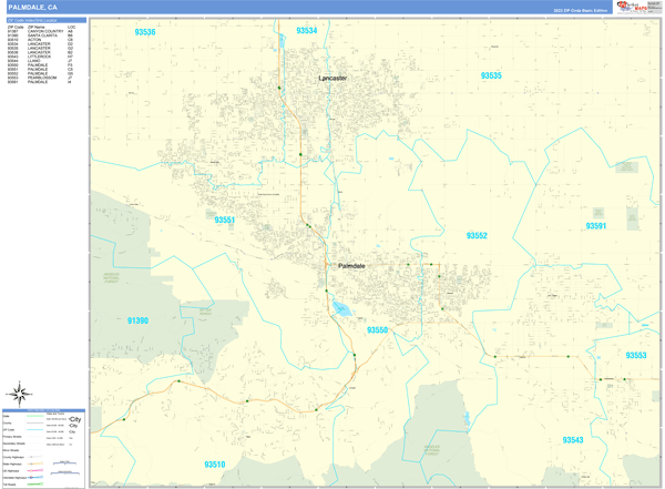 Palmdale Wall Map