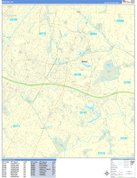 Reston Wall Map