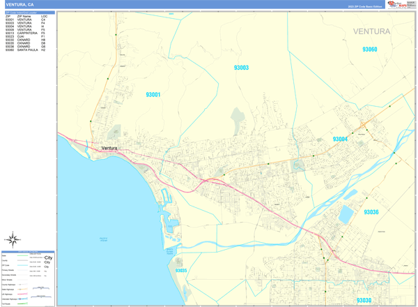 Ventura Wall Map