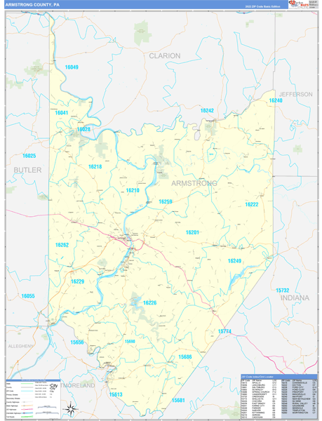 Armstrong County Digital Map Basic Style