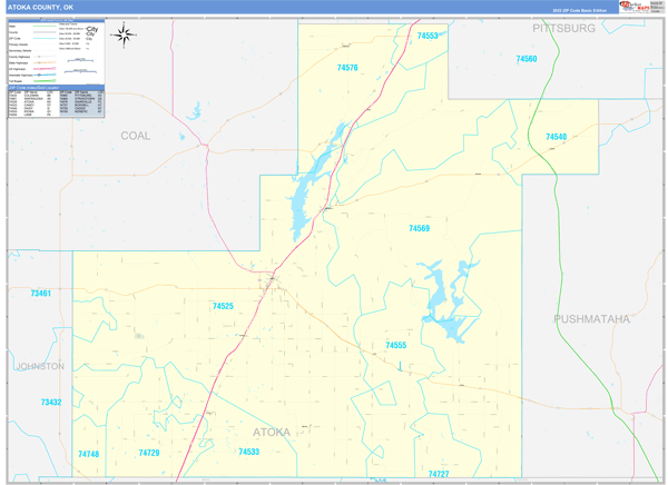Atoka County Digital Map Basic Style
