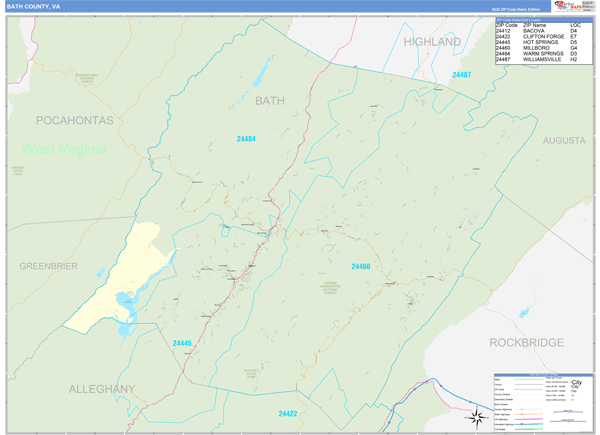 Bath County Digital Map Basic Style