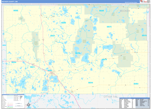 Becker County Digital Map Basic Style