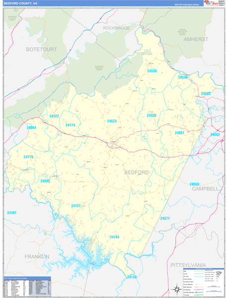 Bedford County Digital Map Basic Style
