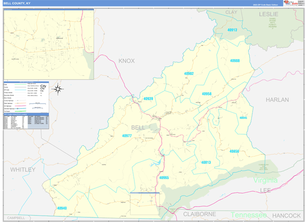 Bell County Digital Map Basic Style