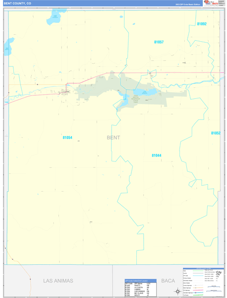 Bent County Digital Map Basic Style