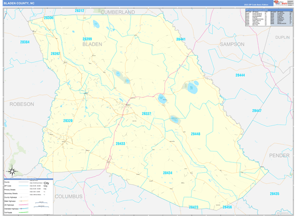 Bladen County Digital Map Basic Style