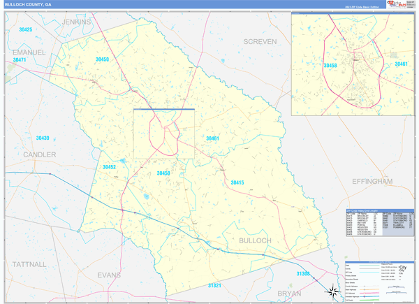 Bulloch County Digital Map Basic Style