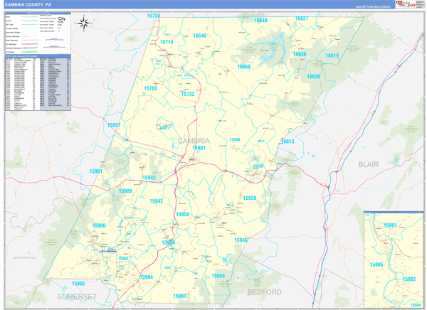 Cambria County Digital Map Basic Style