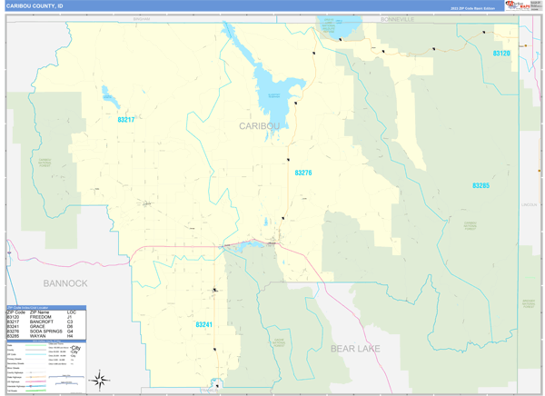 Caribou County Digital Map Basic Style