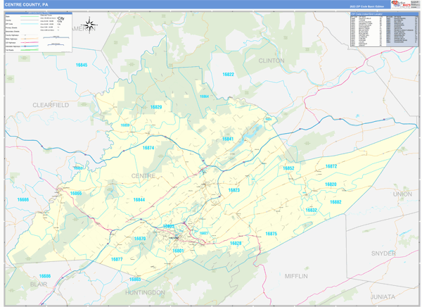 Centre County Digital Map Basic Style
