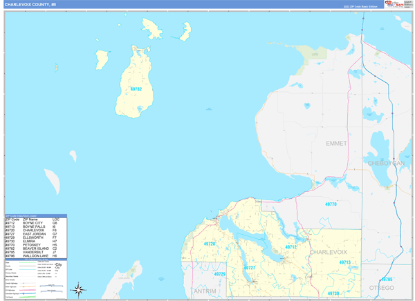Charlevoix County Digital Map Basic Style