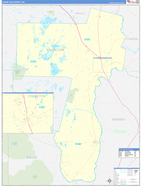 Charlton County Digital Map Basic Style