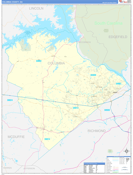 Maps Of Columbia County Georgia Marketmaps