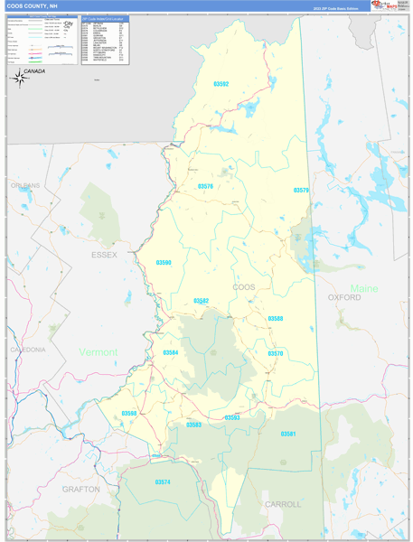 Coos County Digital Map Basic Style