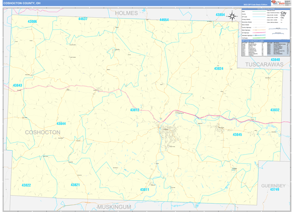 Coshocton County Digital Map Basic Style