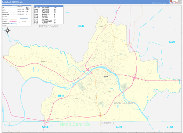 Danville County Digital Map Basic Style