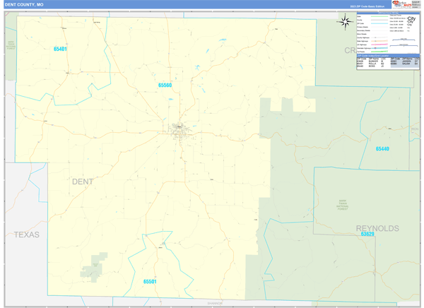 Dent County Digital Map Basic Style