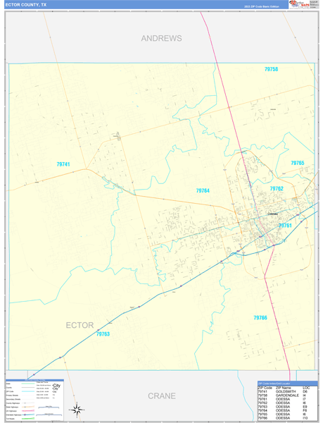 Ector County Digital Map Basic Style