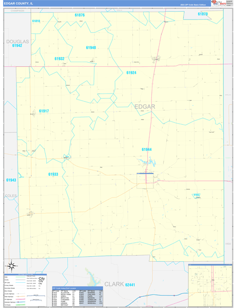 Edgar County Digital Map Basic Style