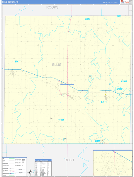 Ellis County Digital Map Basic Style