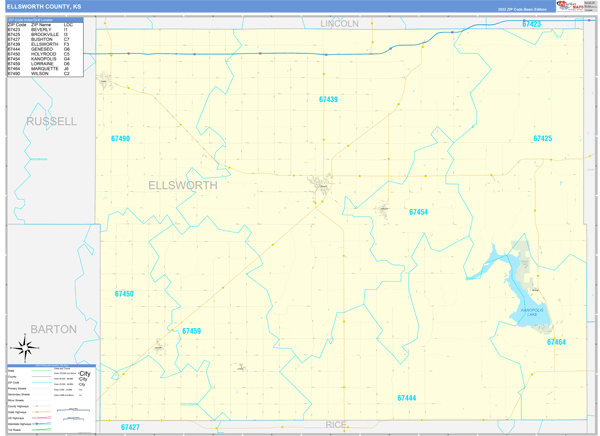 Ellsworth County Map Book Basic Style