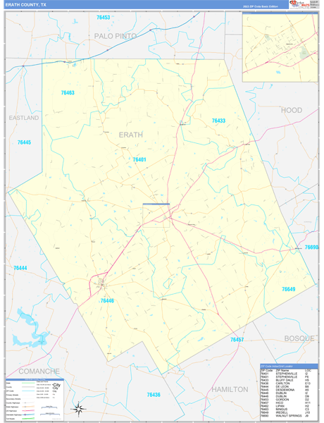 Erath County Digital Map Basic Style