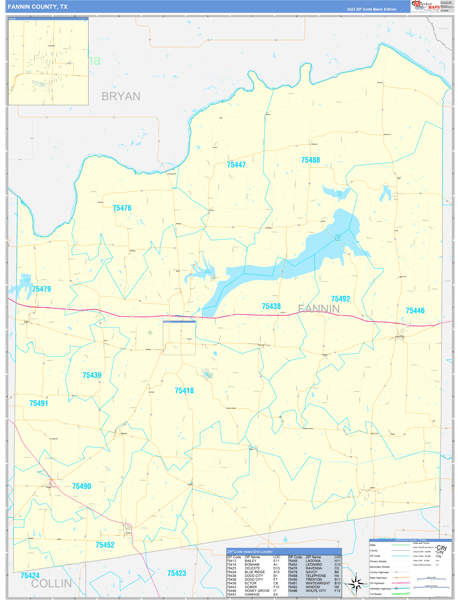 Fannin County Digital Map Basic Style
