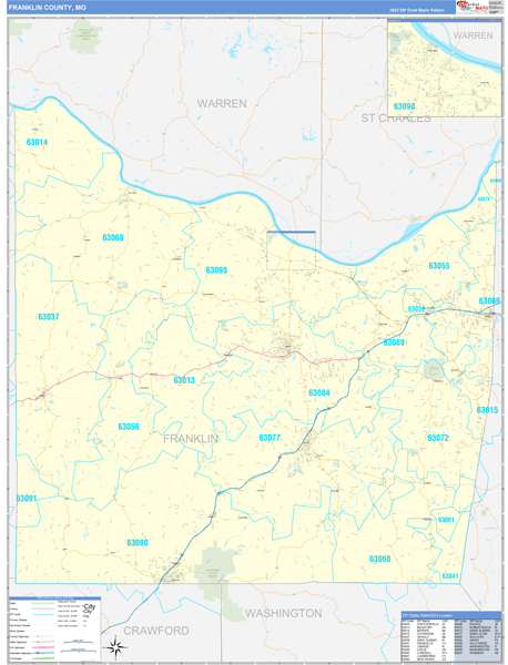 Franklin County, MO Zip Code Map