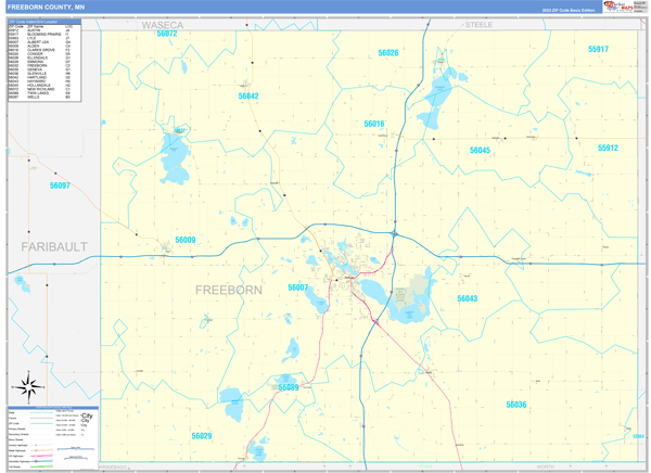 Freeborn County Digital Map Basic Style